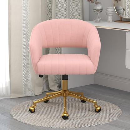 Home Office Chair Swivel Velvet Desk Chair Accent Armchair Upholstered Modern - Image 9