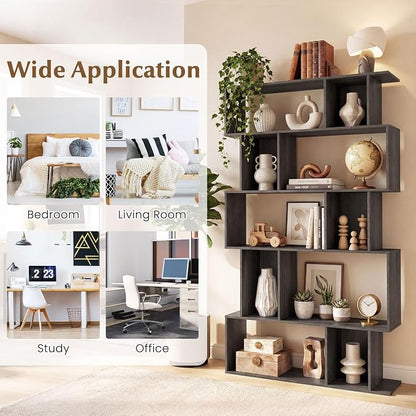 Giantex 5-Tier Bookshelf, 10-Cube Geometric Book Case - Image 6
