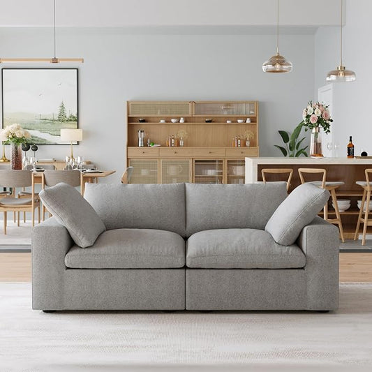 JACH Modular Sectional Couch, Love Seat Sofas, Modern Convertible Cloud Couch by JACH