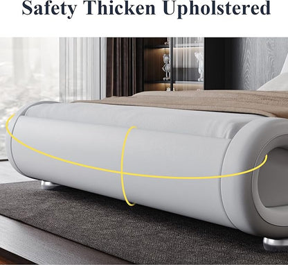 Allewie Queen Size Upholstered Platform Bed Frame - Image 5
