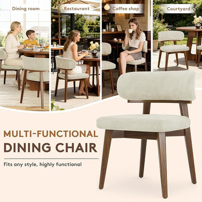 Dining Chairs Set of 2, Modern Upholstered Dining Chairs, Wooden Kitchen Chairs - Image 5