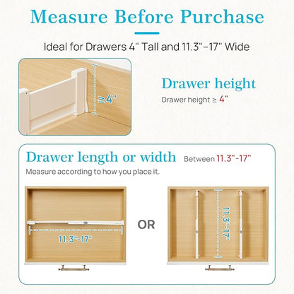 Vtopmart 4 Pack Drawer Dividers - Image 7