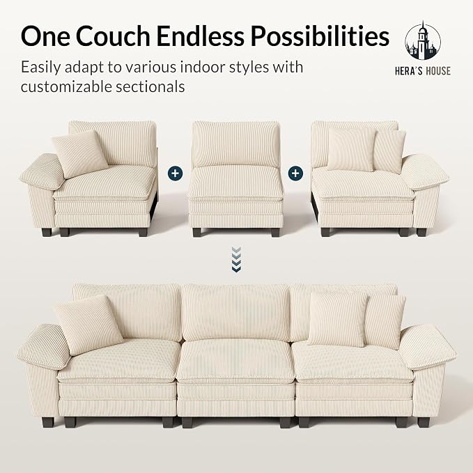 HERA'S HOUSE 158" Modular Sectional Sofa, Oversized U Shaped Couches - Image 7