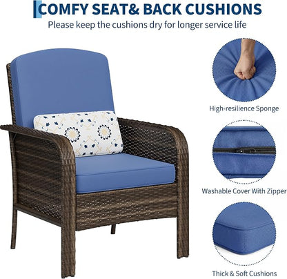 GAOMON 2-Piece Outdoor Patio Furniture Set, Rattan Lounge Chairs - Image 6