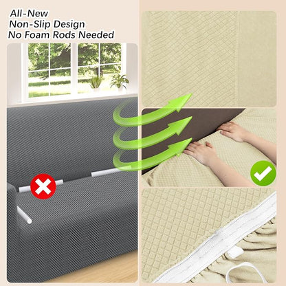 Arfntevss Stretch Sectional Couch Covers L Shaped Corner Sectional Sofa Cover - Image 4