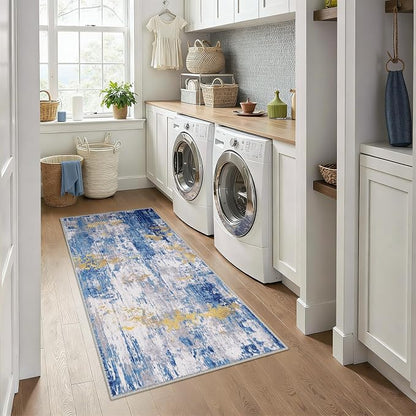 RELEANY Washable Area Rugs 3x6 Non-Slip Modern Abstract Soft - Image 3