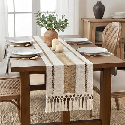 FEXIA Boho Table Runner for Hoilday Spring Home Decor - Image 3
