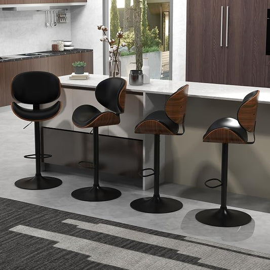 civama Bar Stools Set of 4 for Kitchen Counter, Adjustable Bar Height Chairs by civama