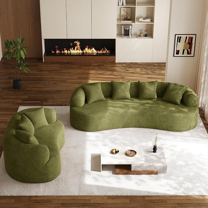 Oversized Sectional Sofa for Living Room, Modern Luxury Plush Chenille 4-Seater - Image 9