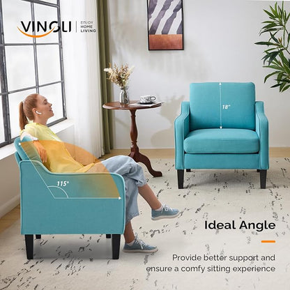 VINGLI Accent Chairs for Living Room Mid Century Modern Chair Sofa Chair - Image 4