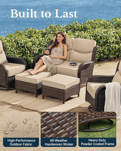 HILLGA Luxury High Back Patio Furniture Set - Image 7
