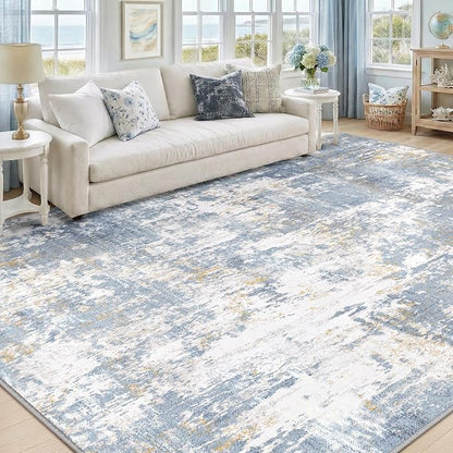 RELEANY Washable Area Rugs 9'x12' Non-Slip Modern Abstract Soft - Image 9