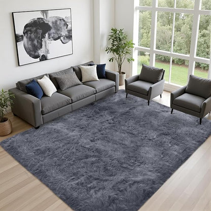 Fluffy Area Rugs 9x12 Living Room Bedroom: Ultra Soft Shag Rug Upgrade Non-Slip - Image 2
