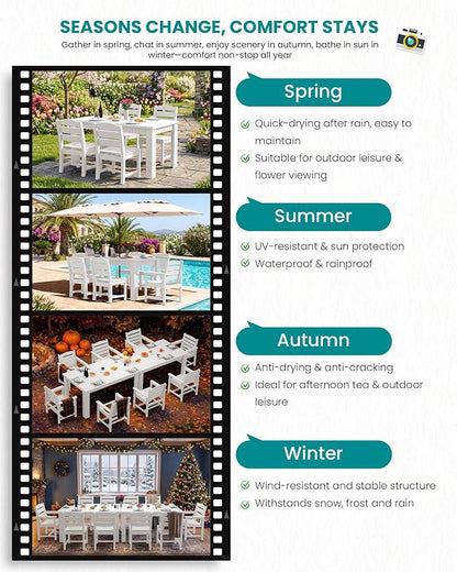 SERWALL HDPE Dining Set for 10 – 2 Tables, 8 Armless + 2 Armchairs. Includes 10 - Image 7