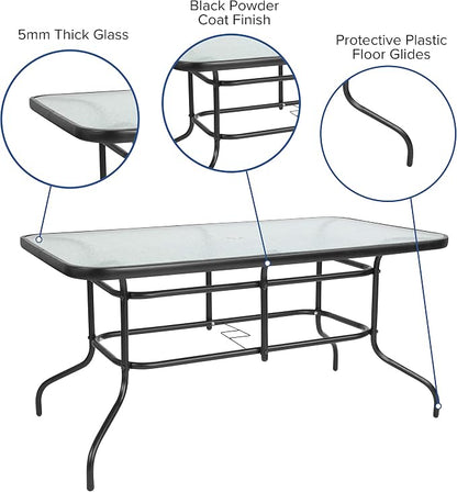 Flash Furniture Lila 5 Piece Patio Dining Set - Image 3