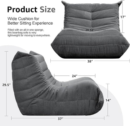 Bean Bag Chairs for Adults Giant Bean Bag Chair Memory Foam BeanBag Chair Bean - Image 2