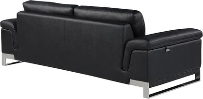 Blackjack Furniture Weston Collection Genuine Italian Leather Living Room Sofa - Image 3