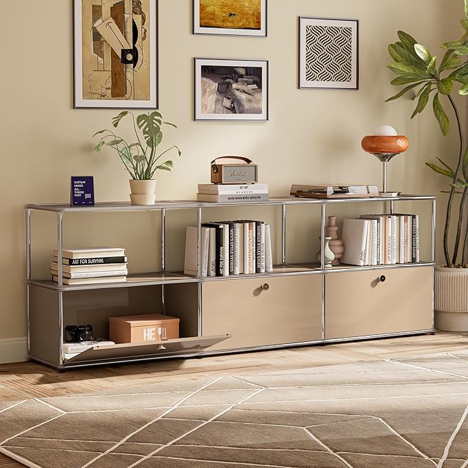 Modern Storage Cabinet Sideboard Versatile Free-Standing Organizer Cabinets - Image 5