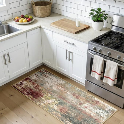 RELEANY Washable Area Rugs 2'x5' Non-Slip Modern Abstract Soft - Image 3