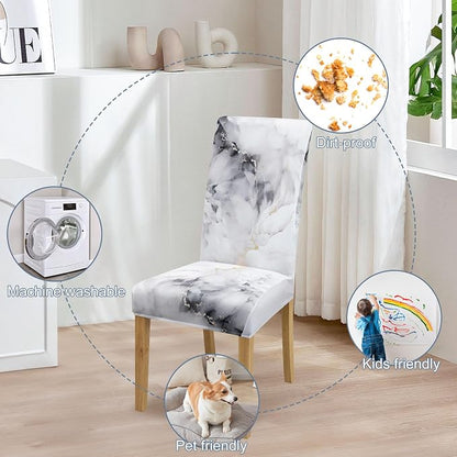 BIETYONE Stretch Dining Chair Covers Set of 4, Soft Removable Washable Kitchen - Image 6