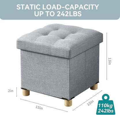 BRIAN & DANY Ottoman with Storage, Small Storage Ottoman - Image 2