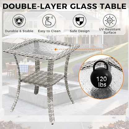 8-Seat Modern Patio Furniture Set - Image 8