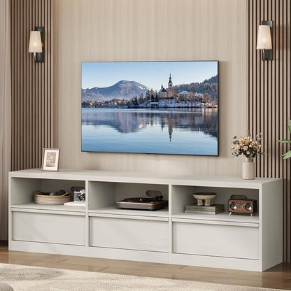 GarveeHome 70in TV Stand for TVs up to 85", Mid Century Modern Entertainment by GarveeHome