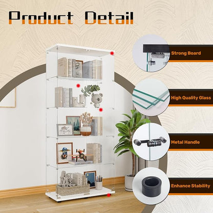 LFT HUIMEI2Y Glass Display Cabinet 5-Shelf - Image 5