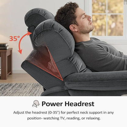 MCombo 73.8'' Wall Hugger Power Loveseat Recliner, Reclining Loveseat - Image 3
