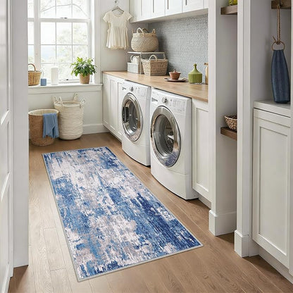 RELEANY Washable Area Rugs 3x6 Non-Slip Modern Abstract Soft - Image 3