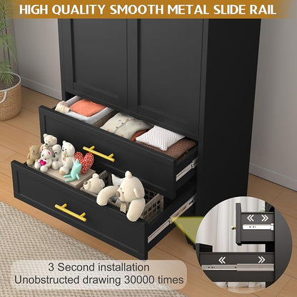 GAIOUS Steel Pantry Cabinet, 2 Adjustable Shelf and 2 Drawers, Freestanding - Image 3