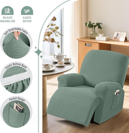 TAOCOCO Oversized Recliner Chair Covers, 1 Seater Streach Recliner Covers Soft - Image 3