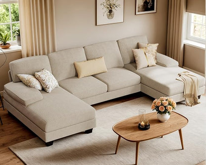 Furniwell Convertible Sectional Sofa Couch, 4 Seat Sofa Set - Image 6
