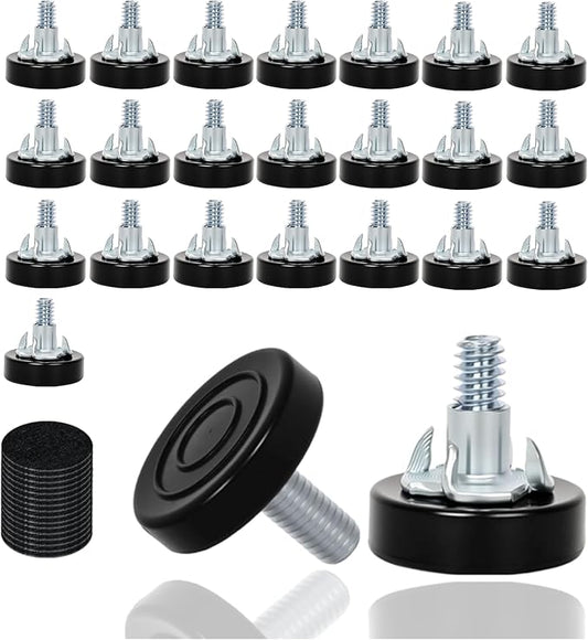 24 PCS M8 Thread Furniture Feet Levelers, Furniture Leveling Feet by Eunenete