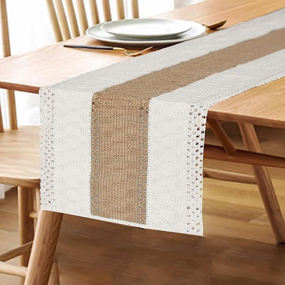 FEXIA Boho Table Runner for Home Coffee Decor 36 Inches Long Farmhouse Rustic - Image 5