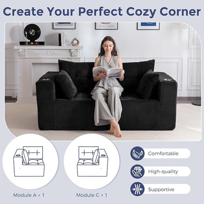 MAXYOYO Modular Sectional Sofa Couch, Loveseat Boneless Cloud Couch - Image 6