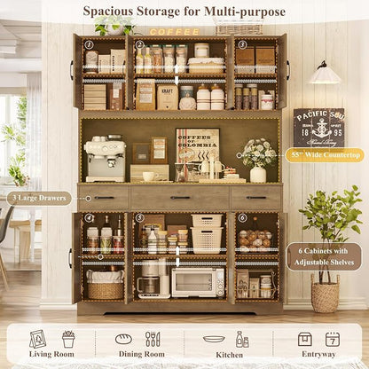 HOSTACK 71" Tall Pantry Cabinet - Image 5