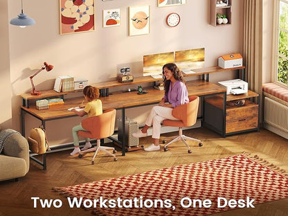 SEDETA 66" L Shaped Desk with Power Outlet, Reversible Home Office Computer - Image 4