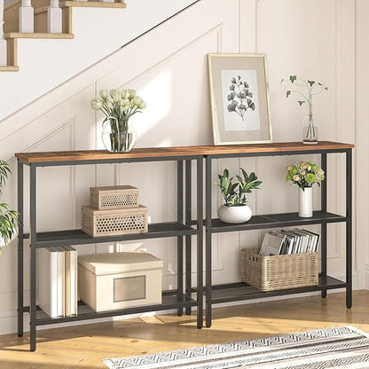 HOOBRO 29.5" Narrow Console Table, 3-Tier Entryway Table, Thin Sofa Table - Image 4