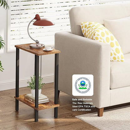 TUTOTAK Small Side Table, Narrow End Table, Skinny Sofa Table, Slim Nightstand - Image 5