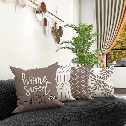 YCOLL Pillow Covers 20x20 Set of 4, Modern Sofa Throw Pillow Cover, Decorative - Image 2