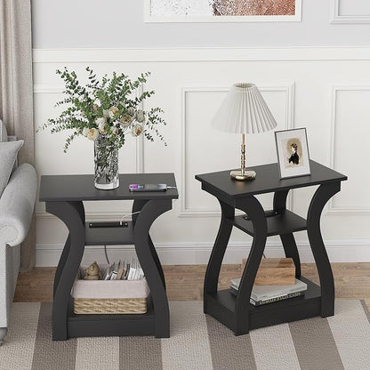 FROMJBEST End Table with Charging Station, Side Table with USB Ports and Outlets - Image 7