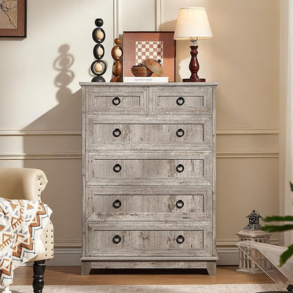 Joaxswe Farmhouse 6 Drawer Dresser - Image 11