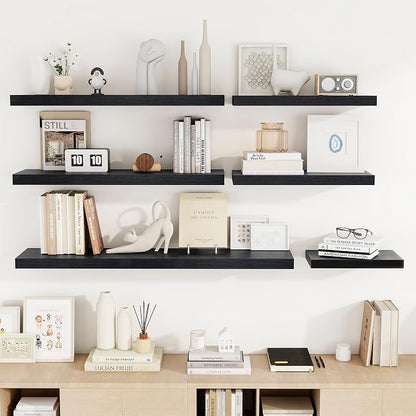 Acovy 48 Inch Floating Shelves, Wooden Shelves - Image 8