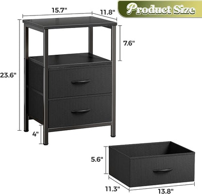 Huuger Night Stand Set of 2, Nightstand - Image 3