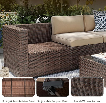 Aoxun Patio Furniture Sets, 10-Piece Outdoor Patio Furniture - Image 6