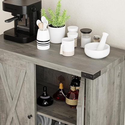 GarveeHome Small Storage Cabinet, Farmhouse Sideboard Buffet Cabinet - Image 7
