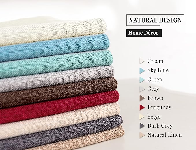 Stellhome Pack of 2 Linen Throw Pillow Covers Solid Fall Decorative Cushion - Image 5