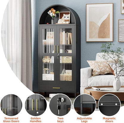 Metal Arched Display Cabinet - Image 5