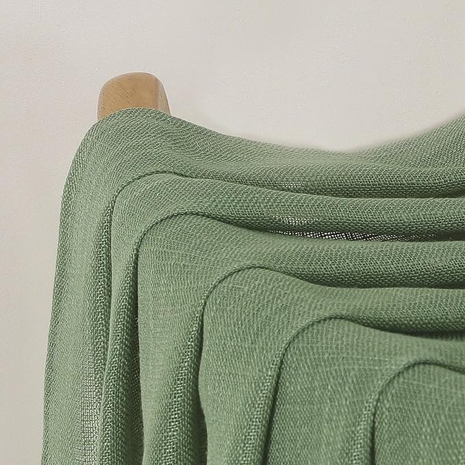 Chyhomenyc Sage Green Semi Sheer Curtains 84 Inches Long 2 Panels Set, Light - Image 9